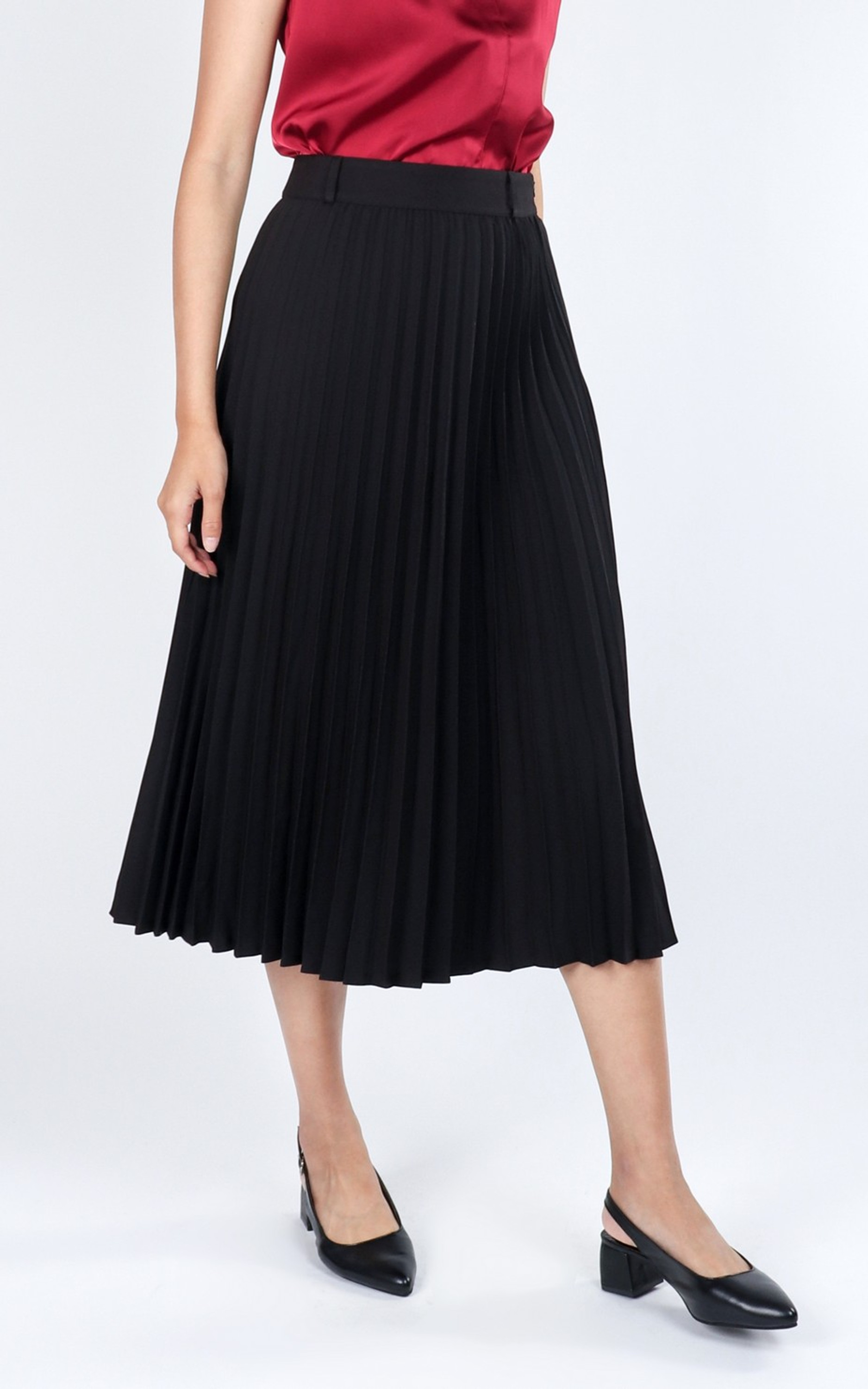 Celine Pleated Skirt - Black