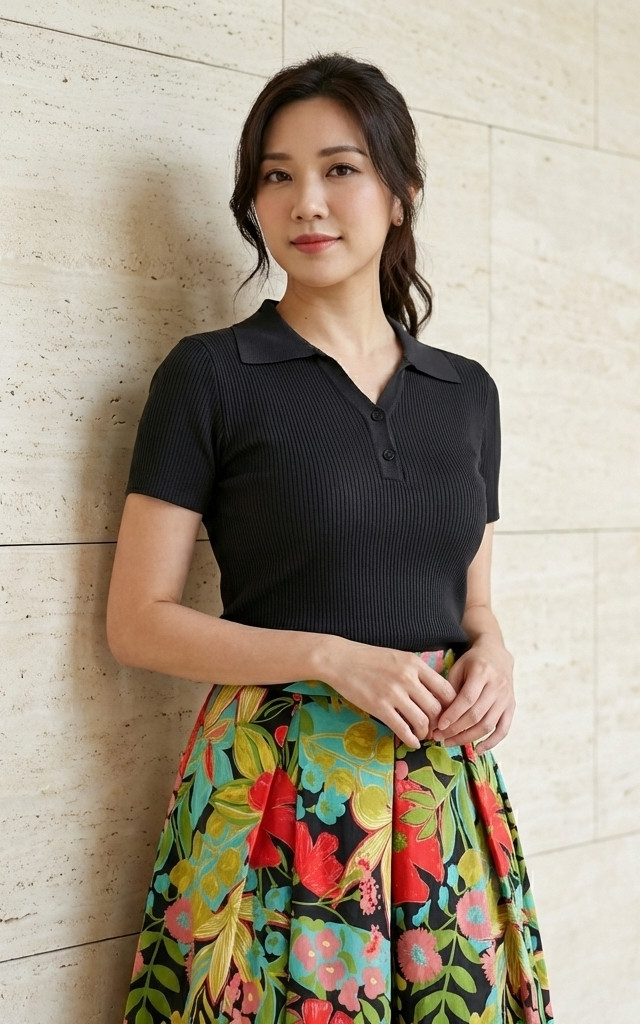 Jenna Collared Knit Top - Grey