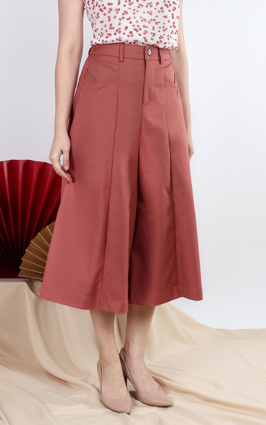 Ralph Wide Leg Culottes - Rose