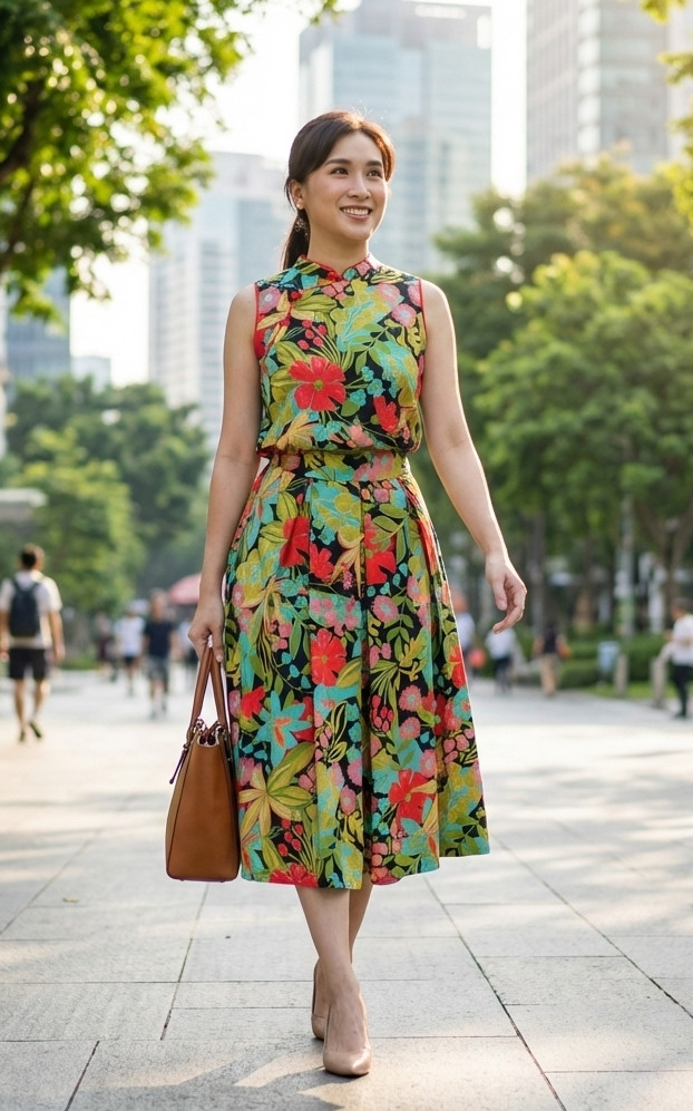 Ivy Botanical Skirt - Black 