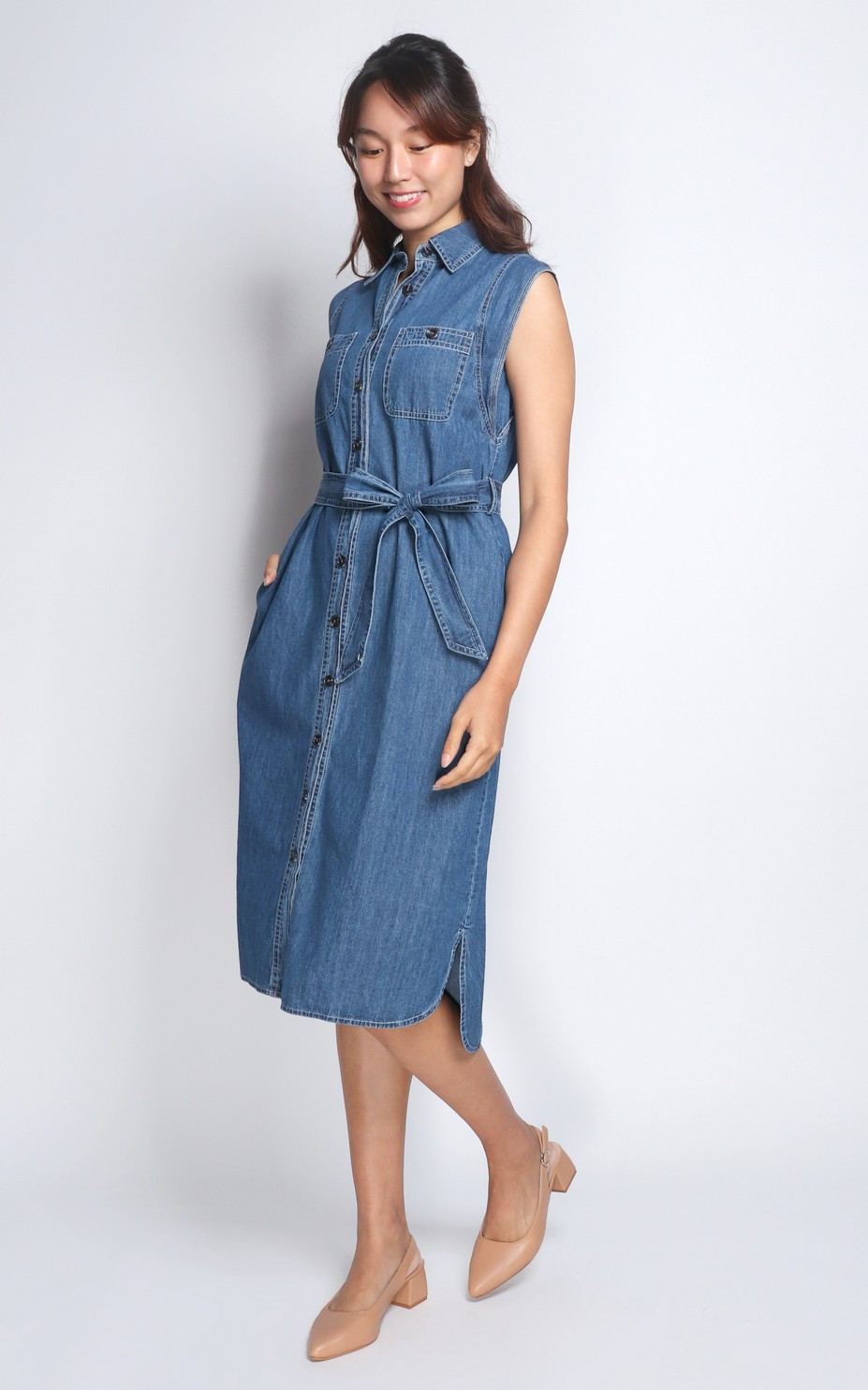 Tiara Denim Dress - Denim