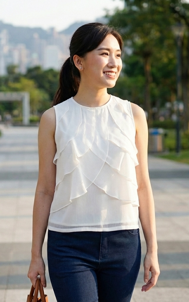 Layla Layered Chiffon Top - White