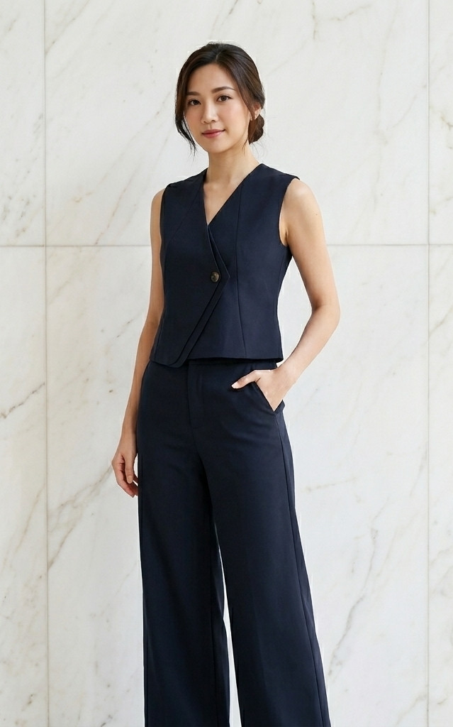 Alora Tailored Pants - Navy