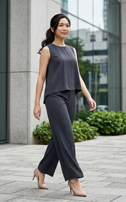 Catalina Straight Leg Pants - Grey