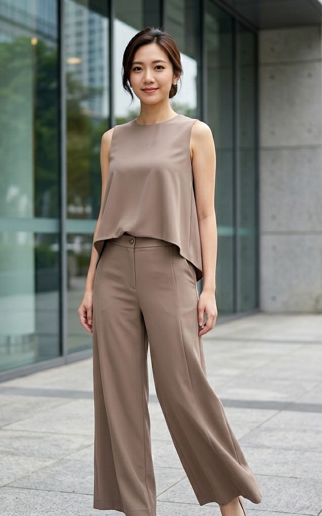 Catalina Straight Leg Pants - Taupe