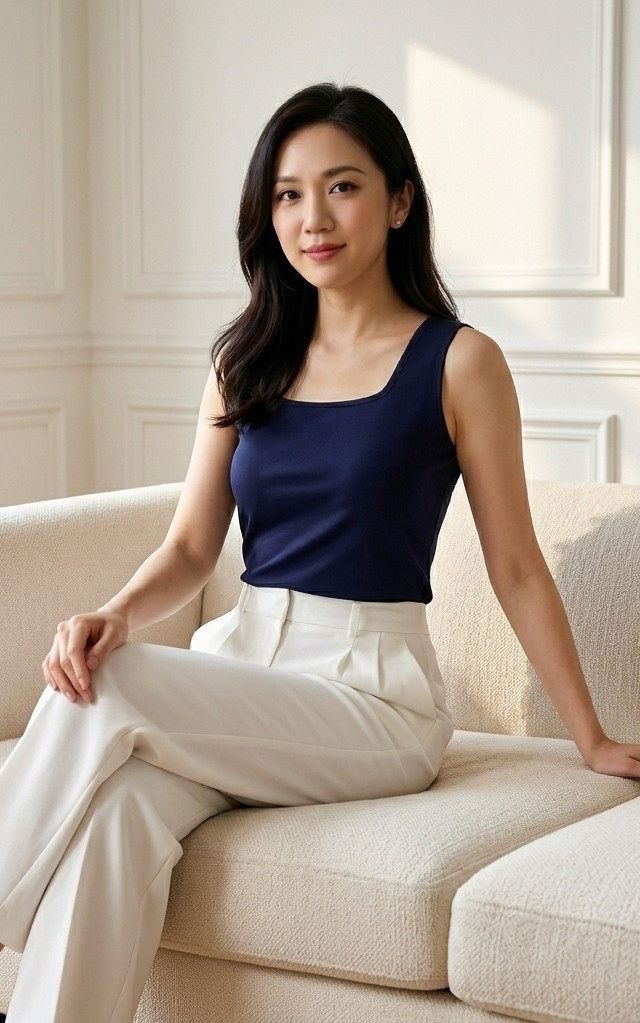 Zeria Basic Tank Top - Navy