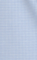 Houndstooth Mock Neck Top - Blue