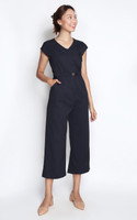 Belted Jumpsuit - Navy