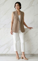 Long Vest - Taupe