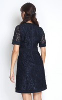 Pearl Buttons Lace Dress