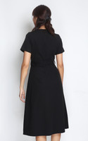 Square Neck Work Dress - Black