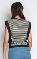 Colourblock Striped Tee - Navy