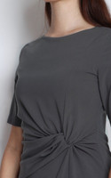Side Twist Dress - Grey
