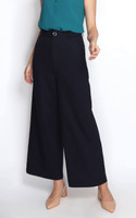 Wide Leg Trousers - Midnight Blue