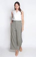 V-Neck Chiffon Top - White
