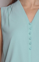 V-Neck Chiffon Top - Mint