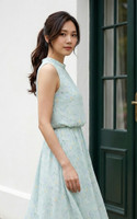 Blouson Maxi Dress - Mint