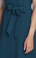 Asymmetrical Hem Dress - Teal | Singapore Online Work Dresses | ALYSSANDRA