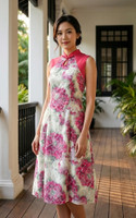 Embroidered Floral Print Cheongsam
