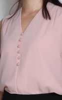 Lyla V-Neck Chiffon Top - Pink Lyla V-Neck Chiffon Top - Pink
