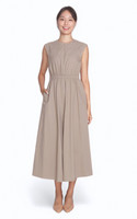 Zipper Midi Dress - Mocha