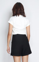 Eyelet Detail Tee Top - White