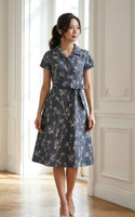 Floral Denim Shirt Dress