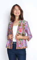 Heritage Orchid Batik Kimono Jacket - Purple