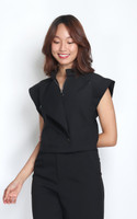 Structured Zipper Jacket - Black