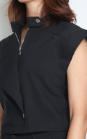 Structured Zipper Jacket - Black