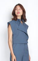 Structured Zipper Jacket - Blue