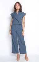 Structured Zipper Jacket - Blue