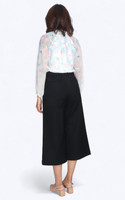 Cascading Floral Chiffon Top - White