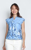 Batik Button Up Shirt - Blue