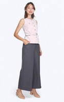 Belted Tweed Top - Pink