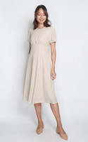 Mia Empire Waist Linen Dress - Cream Mia Empire Waist Linen Dress - Cream