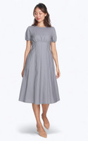 Mia Empire Waist Linen Dress - Grey Mia Empire Waist Linen Dress - Grey