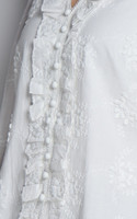 Luna Embroidered Frills Top - White