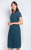 Ada Pleated Dress - Teal
