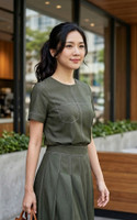 Louie Chambray Top - Olive