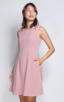 Alexis Ribbon Dress - Dusty Pink