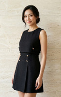 Ayla Dual Layer Dress - Black