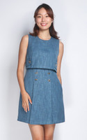Ayla Dual Layer Dress - Blue