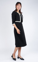 Aurora Faux 2-piece Dress - Black Aurora Faux 2-piece Dress - Black