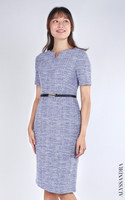 Sezane Tweed Pencil Dress - Lilac