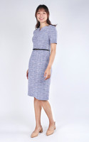 Sezane Tweed Pencil Dress - Lilac Sezane Tweed Pencil Dress - Lilac