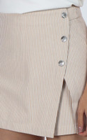 Astra Pinstripe Skorts - Almond