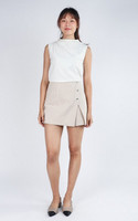 Astra Pinstripe Skorts - Almond