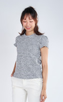Vera Tulip Sleeves Top - Grey