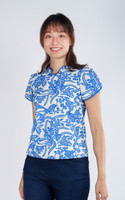 Yuan Prosperity Cheongsam Top - Blue